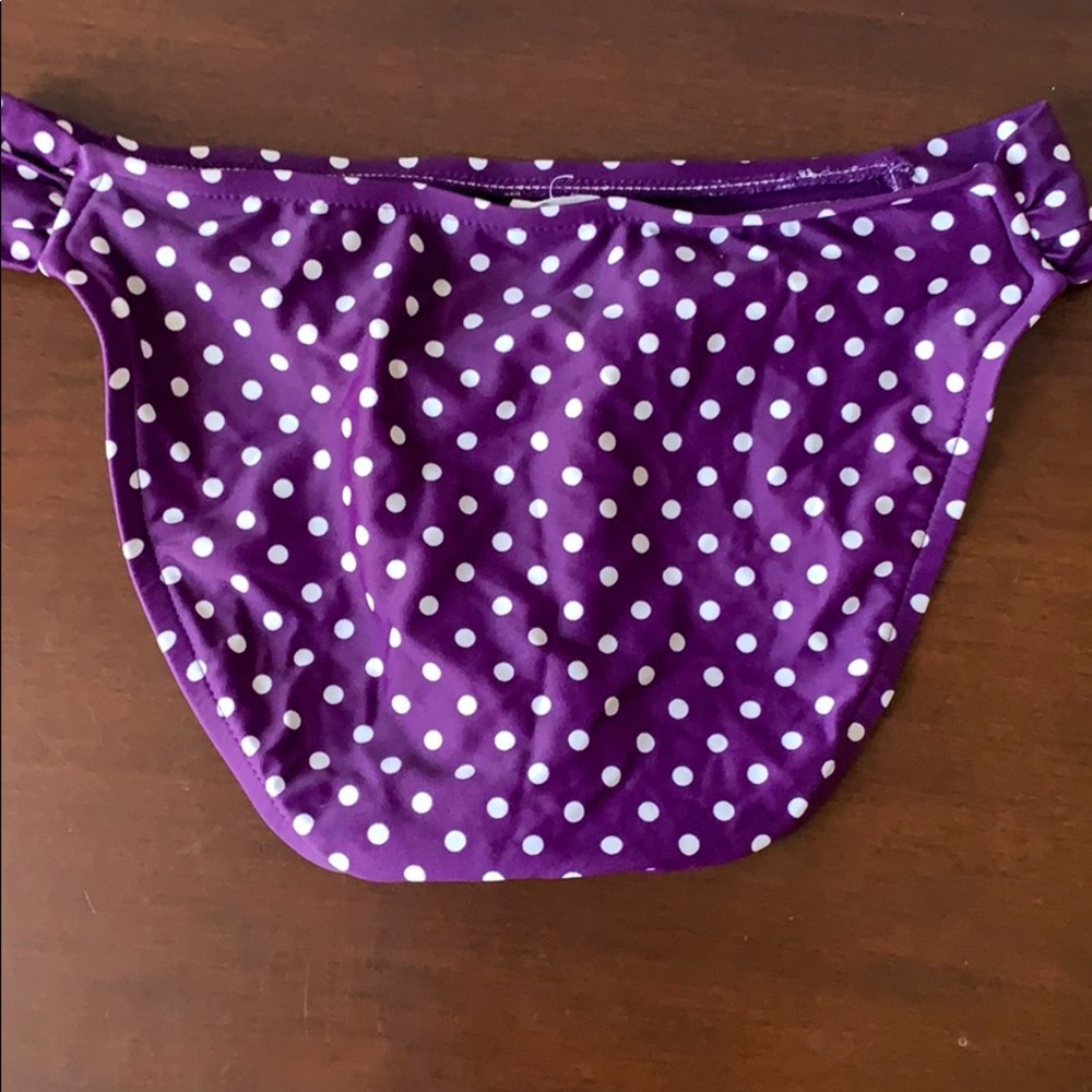 Mossimo 2-Piece Purple & White Polka Dot Swim Suit - Picture 5 of 5